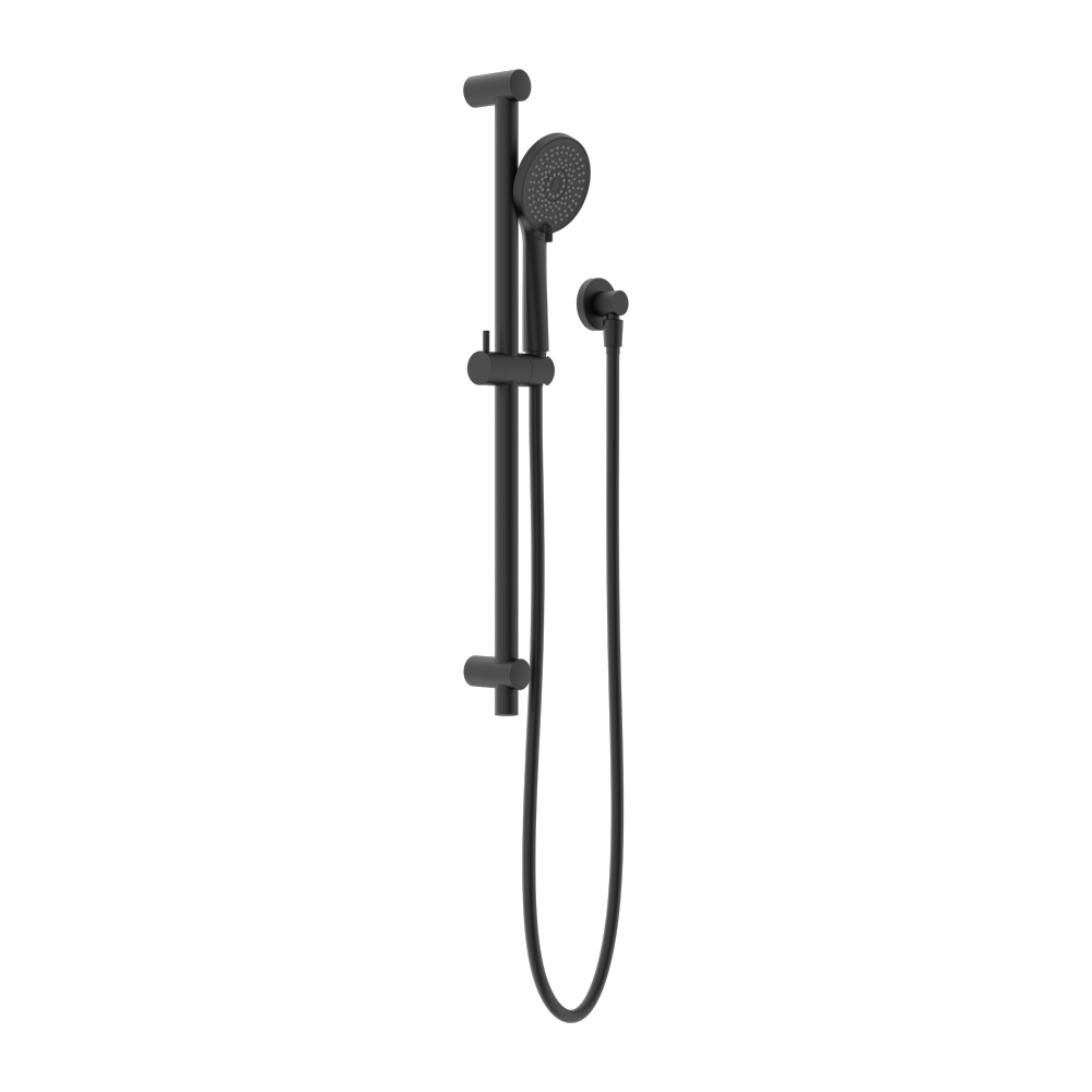ROUND METAL PROJECT RAIL SHOWER MATTE BLACK (NR318MB)