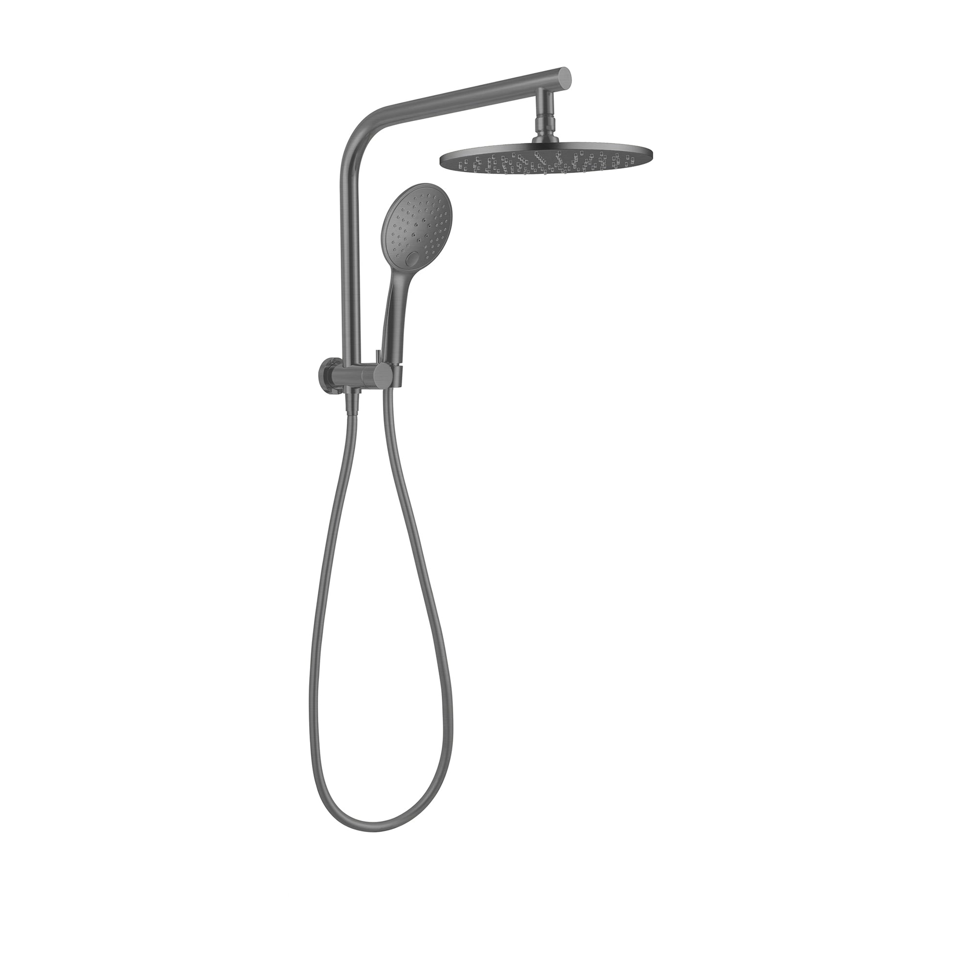 MECCA 2 IN 1 TWIN SHOWER GUN METAL (NR250805bGM)