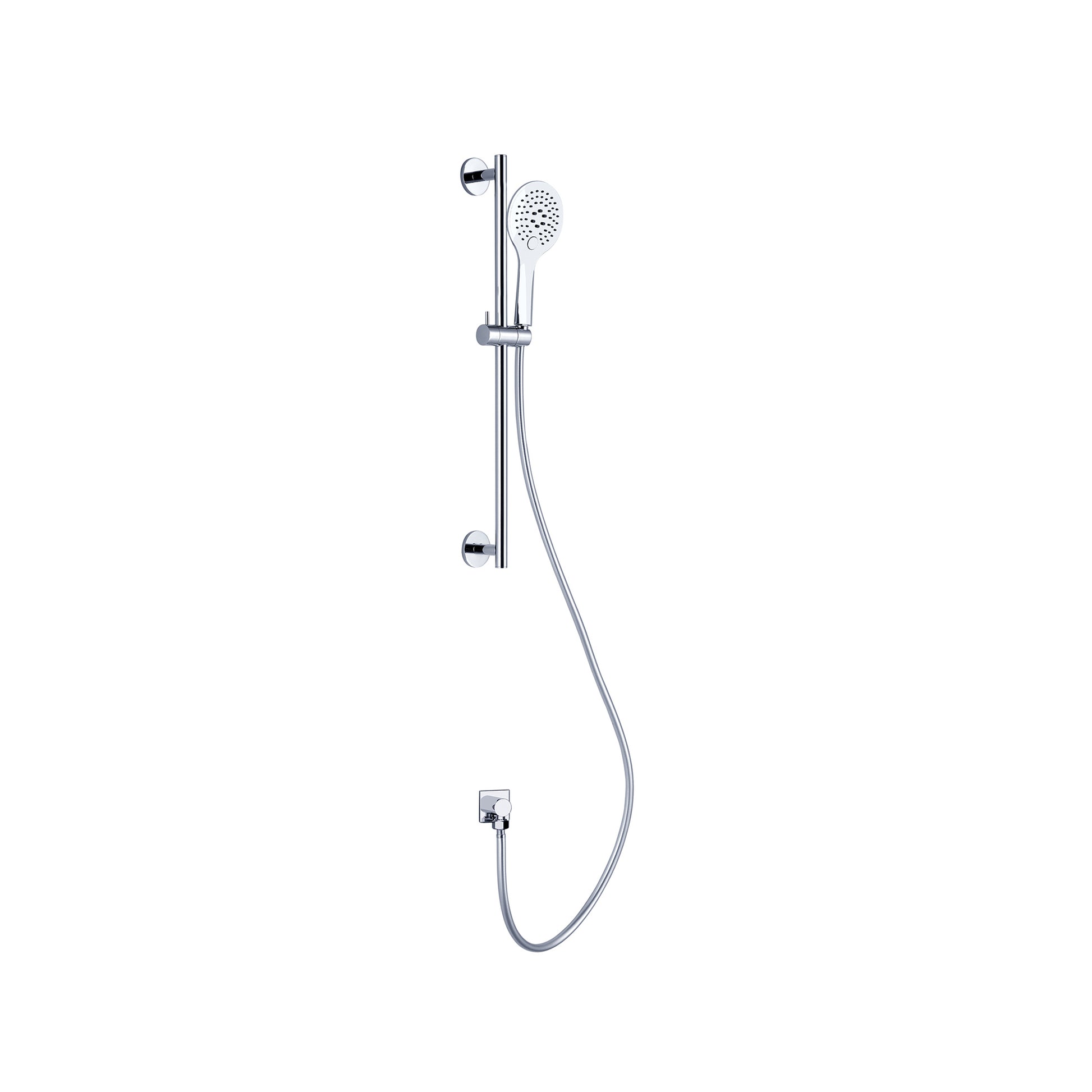 RAIN SHOWER RAIL WITH PUSH BUTTON SHOWER CH (NR310CH)