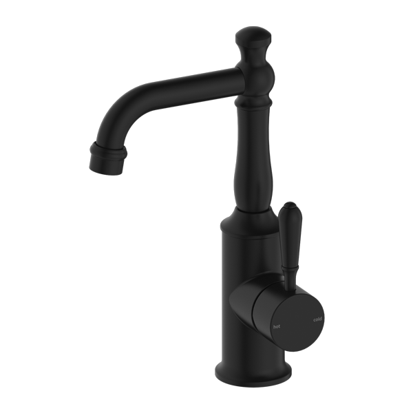 YORK BASIN MIXER WITH METAL LEVER MATTE BLACK (NR69210102MB)