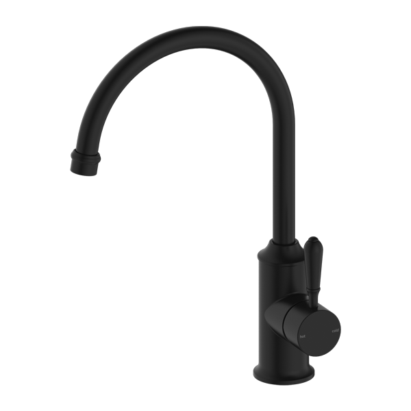 YORK KITCHEN MIXER GOOSNECK SPOUT WITH METAL LEVER MB (NR69210602MB)