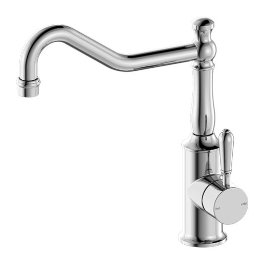 YORK KITCHEN MIXER HOOK SPOUT WITH METAL LEVER CH (NR69210702CH)