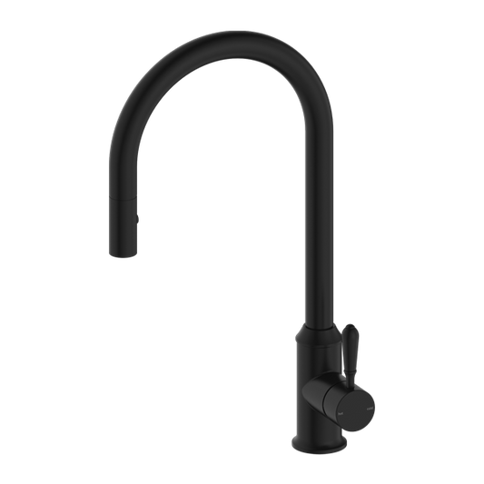 YORK PULL OUT SINK MIXER WITH VEGIE SPRAY FUNCTION WITH METAL LEVER MATTE BLACK (NR69210802MB)