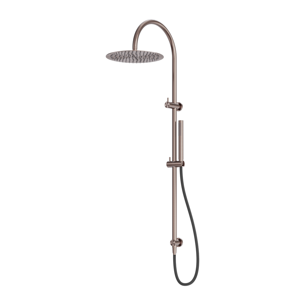 Zen SS316L Twin Shower With Outdoor Shower Hose Brushed Bronze (NR162205c01BZ)