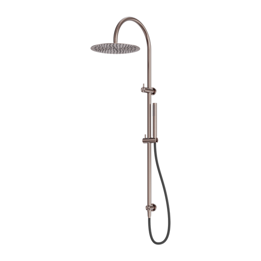 Zen SS316L Twin Shower With Outdoor Shower Hose Brushed Bronze (NR162205c01BZ)