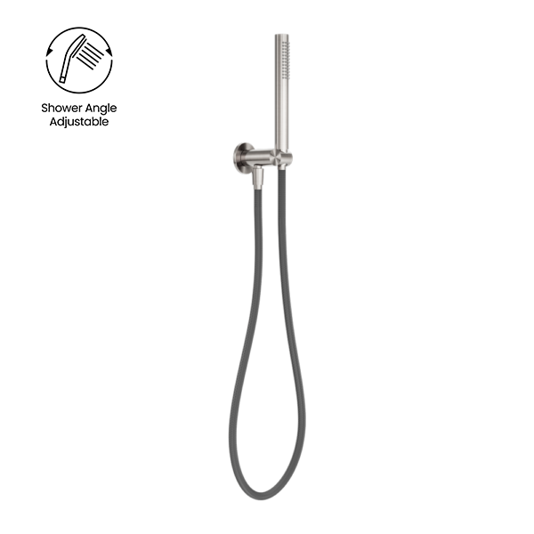 Zen SS316L Shower On Bracket With Outdoor Shower Hose Brushed Nickel (NR162205d01BN)