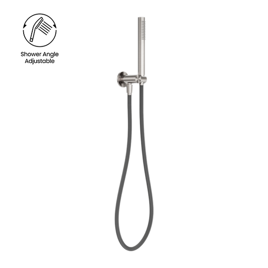 Zen SS316L Shower On Bracket With Outdoor Shower Hose Brushed Nickel (NR162205d01BN)