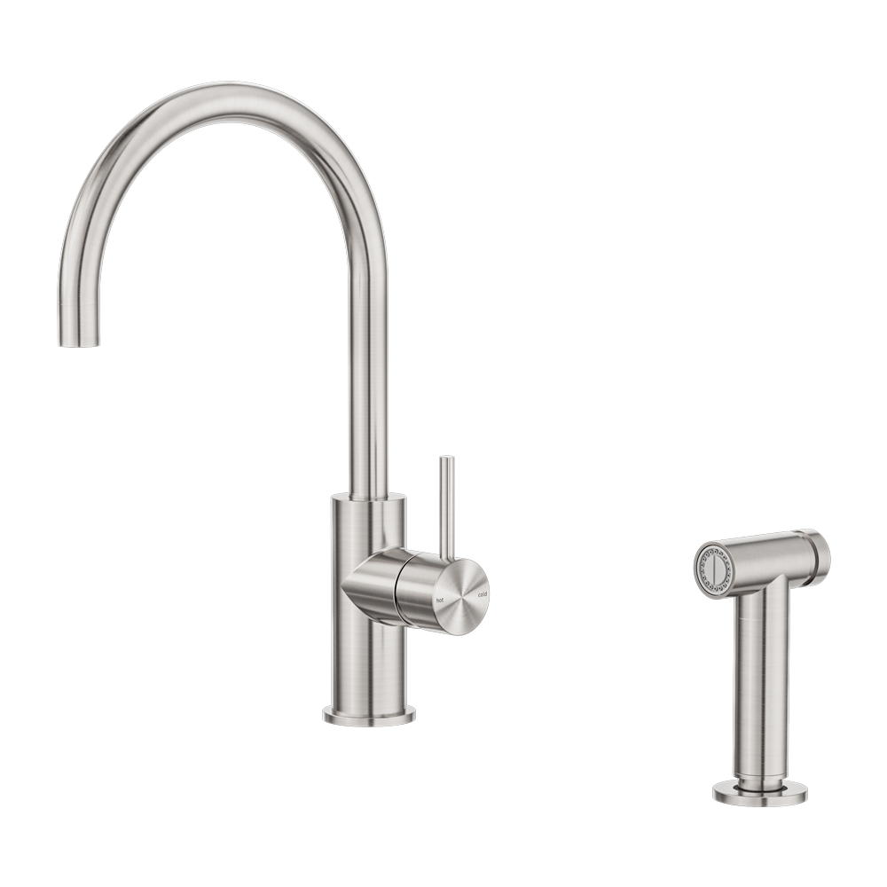 Zen SS316L Kitchen Mixer With Hand Spray Brushed Nickel (NR162208BN)