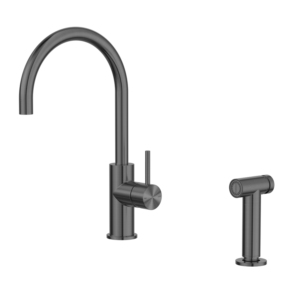 Zen SS316L Kitchen Mixer With Hand Spray Graphite (NR162208GR)