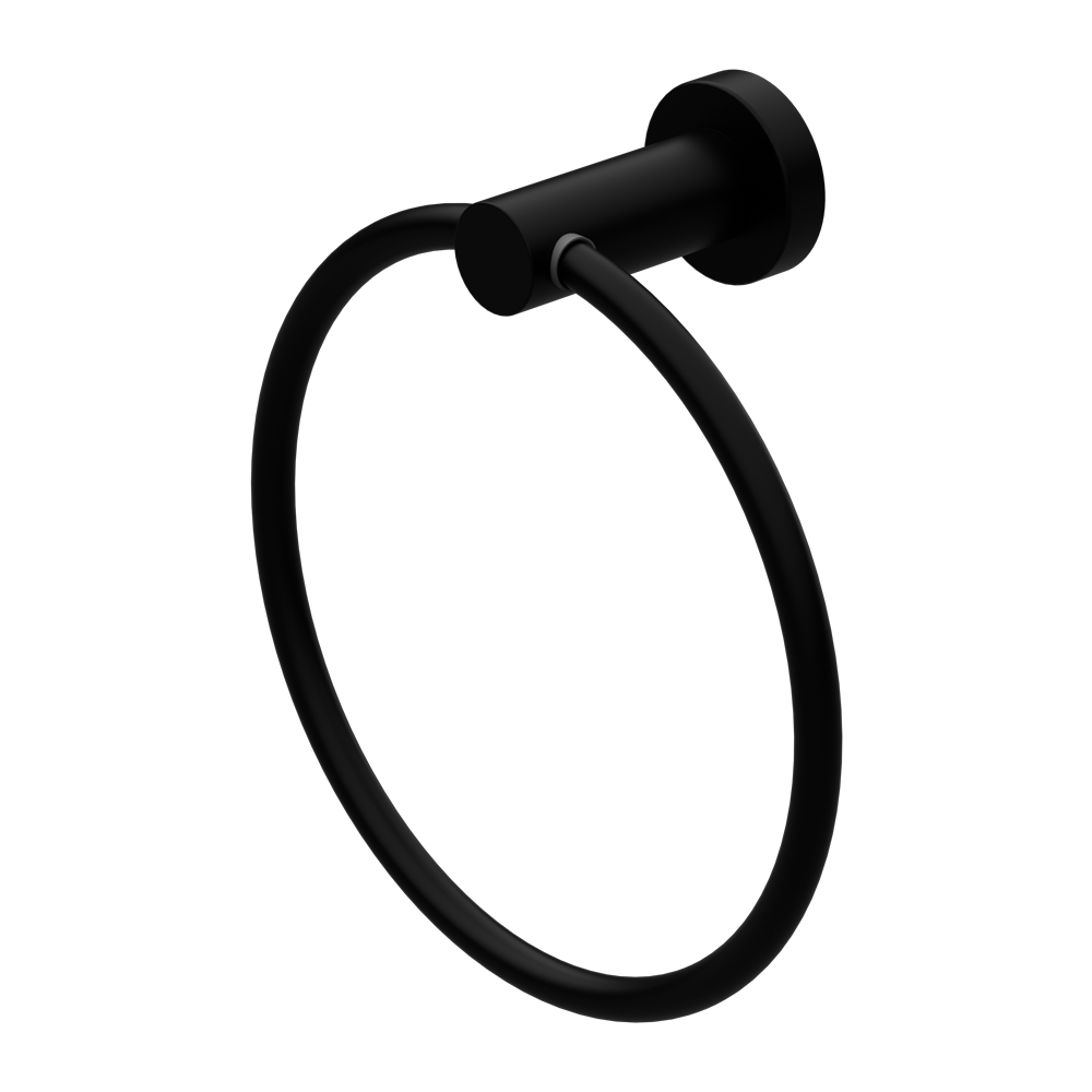 MECCA HAND TOWEL RING MATTE BLACK (NR1980MB)