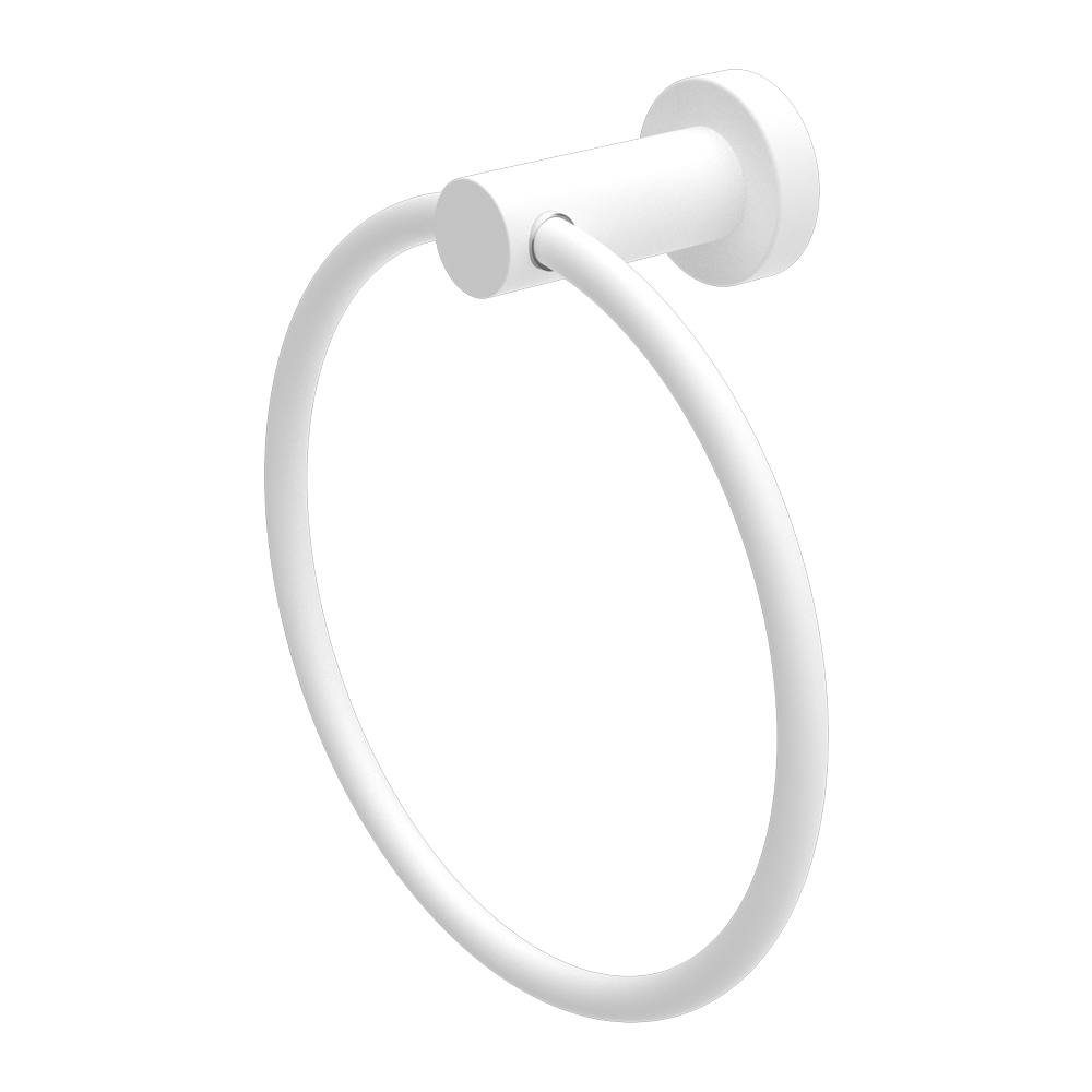 MECCA HAND TOWEL RING MATTE WHITE (NR1980MW)