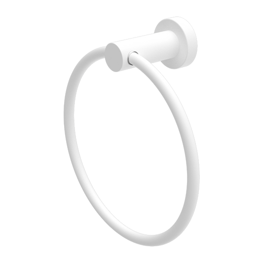 MECCA HAND TOWEL RING MATTE WHITE (NR1980MW)