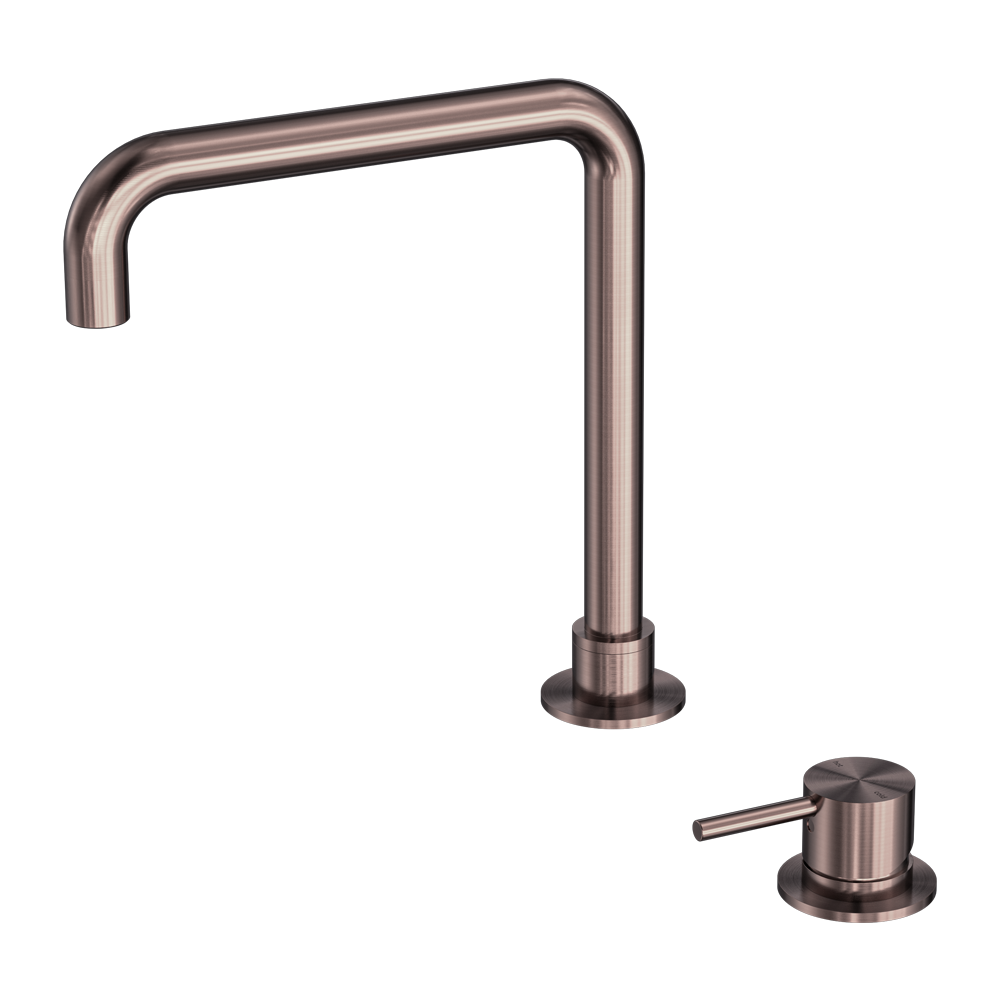 MECCA HOB BASIN MIXER SQUARE SWIVEL SPOUT BRUSHED BRONZE (NR221901cBZ)