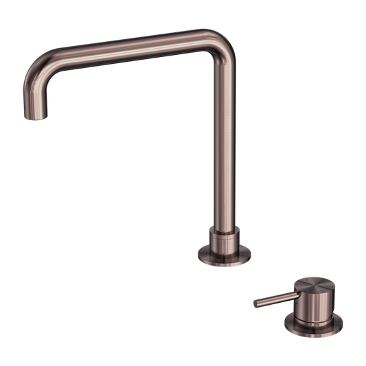 MECCA HOB BASIN MIXER SQUARE SWIVEL SPOUT BRUSHED BRONZE (NR221901cBZ)