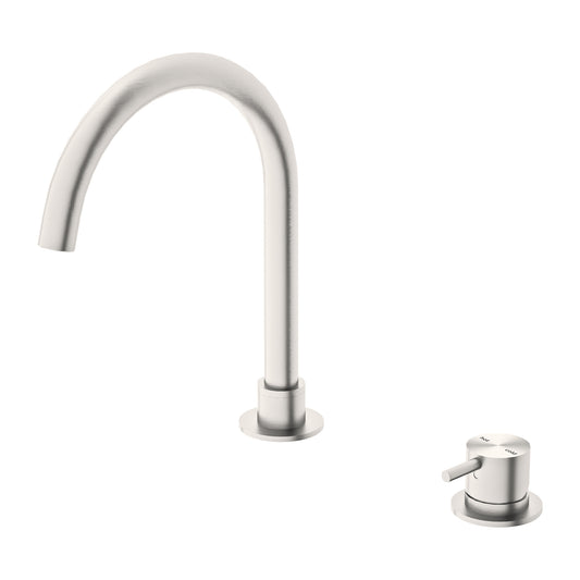 MECCA HOB BASIN MIXER ROUND SWIVEL SPOUT BN (NR221901bBN)