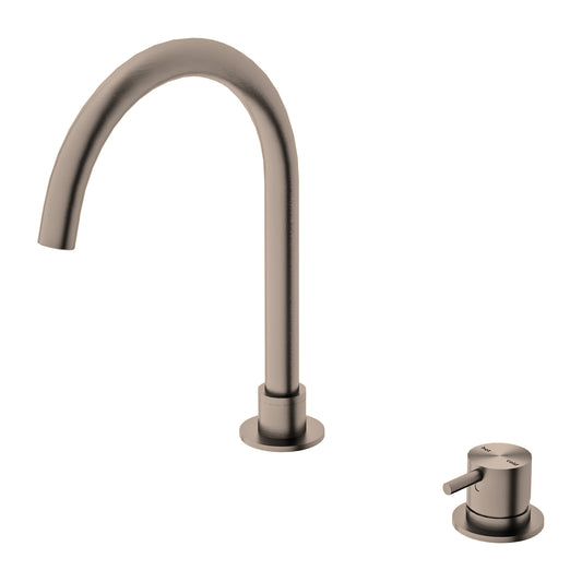 MECCA HOB BASIN MIXER ROUND SWIVEL SPOUT BZ (NR221901bBZ)