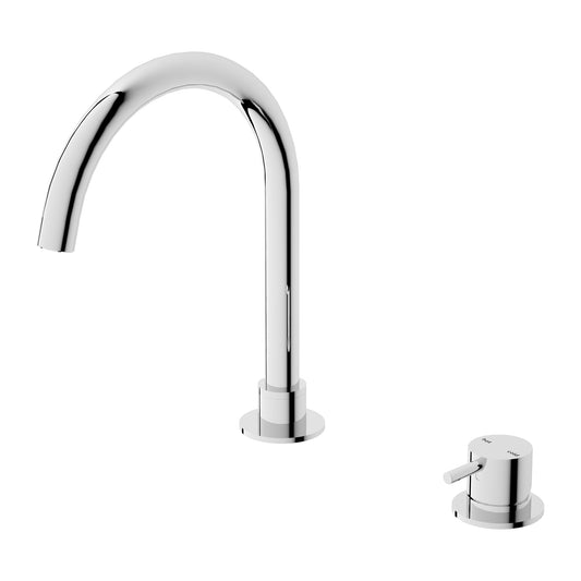 MECCA HOB BASIN MIXER ROUND SWIVEL SPOUT CH (NR221901bCH)