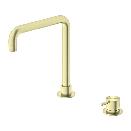 MECCA HOB BASIN MIXER SQUARE SWIVEL SPOUT BG (NR221901cBG)