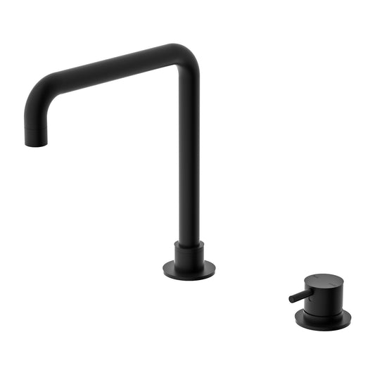 MECCA HOB BASIN MIXER SQUARE SWIVEL SPOUT MB (NR221901cMB)