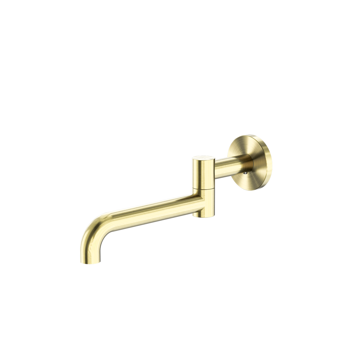 MECCA WALL MOUNTED SWIVEL BASIN/BATH SPOUT 225MM BG (NR221903GBG)