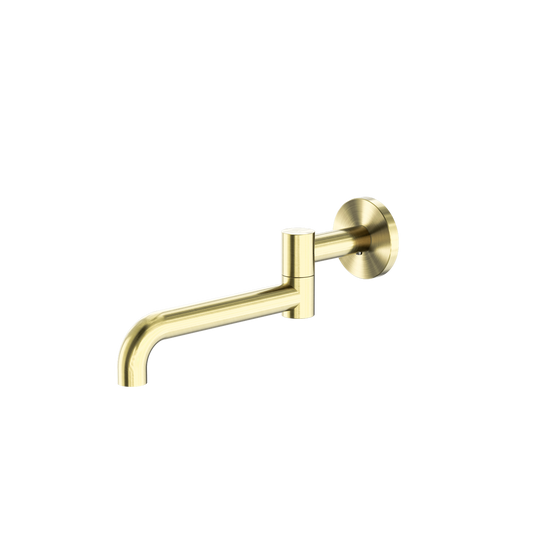 MECCA WALL MOUNTED SWIVEL BASIN/BATH SPOUT 225MM BG (NR221903GBG)