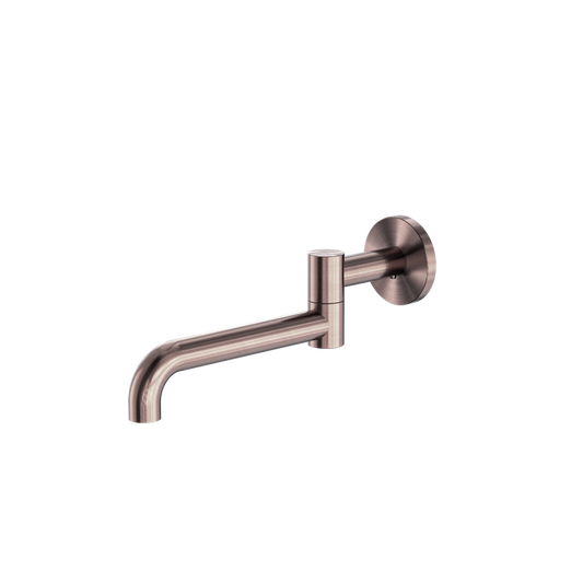 MECCA WALL MOUNTED SWIVEL BASIN/BATH SPOUT 225MM BZ (NR221903GBZ)