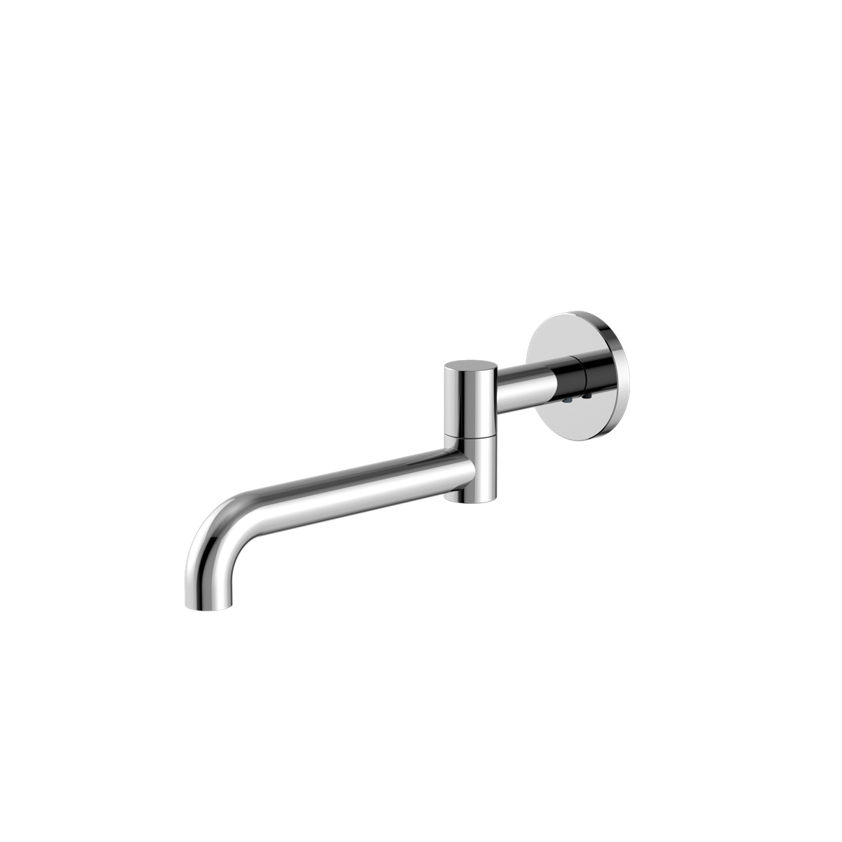 MECCA WALL MOUNTED SWIVEL BASIN/BATH SPOUT 225MM CH (NR221903GCH)