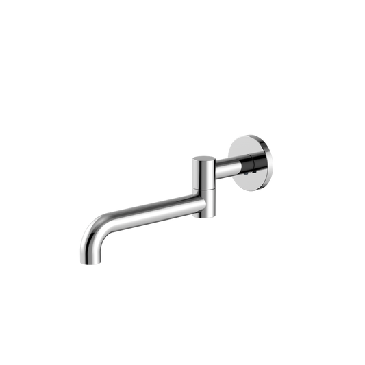 MECCA WALL MOUNTED SWIVEL BASIN/BATH SPOUT 225MM CH (NR221903GCH)