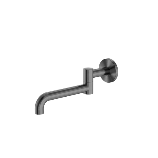 MECCA WALL MOUNTED SWIVEL BASIN/BATH SPOUT 225MM GM (NR221903GGM)