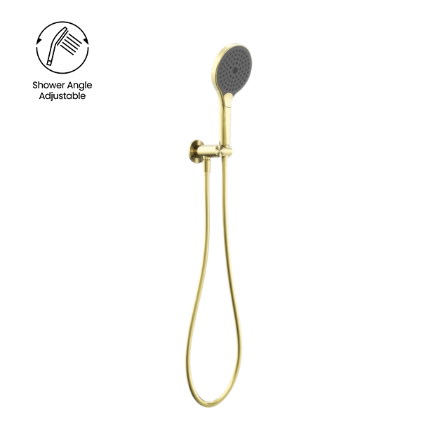 MECCA SHOWER ON BRACKET WITH AIR SHOWER II BRUSHED GOLD (NR221905FBG)