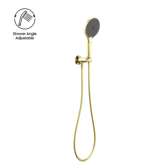 MECCA SHOWER ON BRACKET WITH AIR SHOWER II BRUSHED GOLD (NR221905FBG)