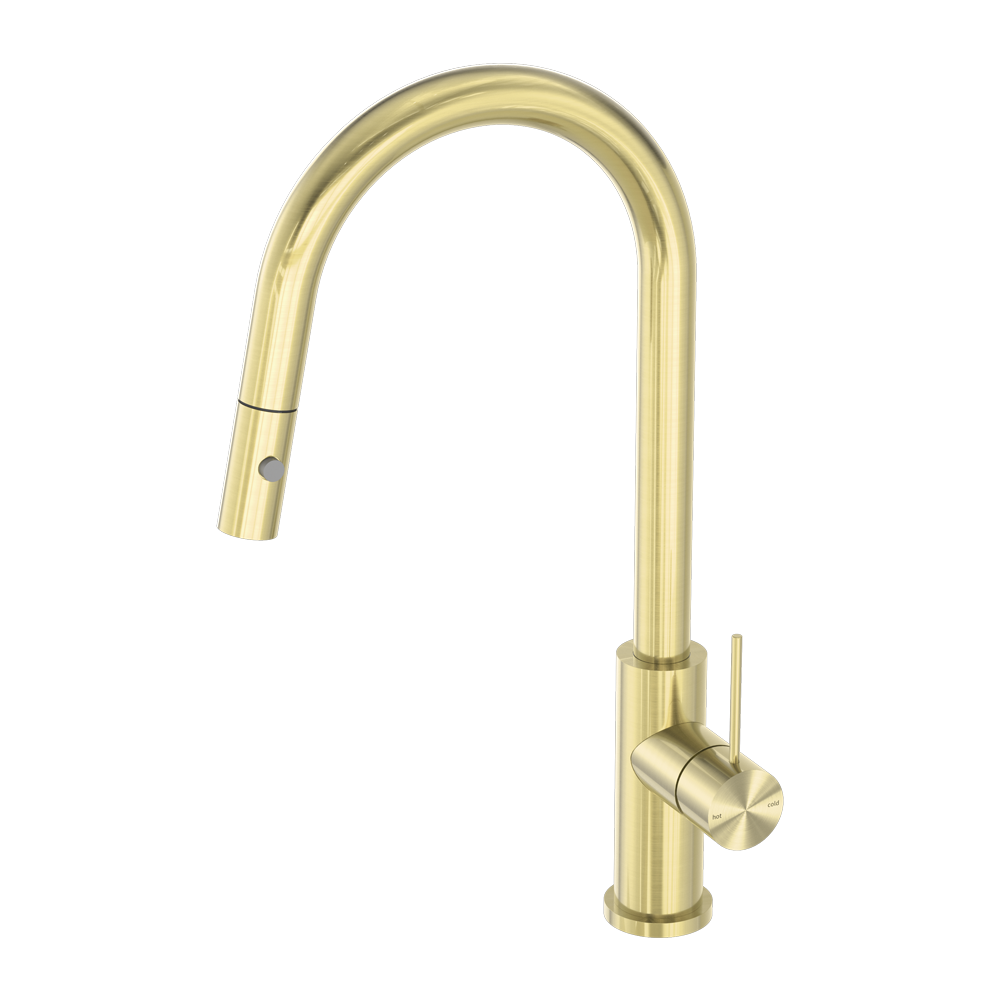 MECCA PULL OUT SINK MIXER WITH VEGIE SPRAY FUNCTION BRUSHED GOLD (NR221908BG)