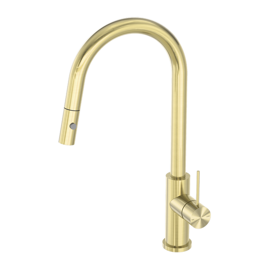 MECCA PULL OUT SINK MIXER WITH VEGIE SPRAY FUNCTION BRUSHED GOLD (NR221908BG)