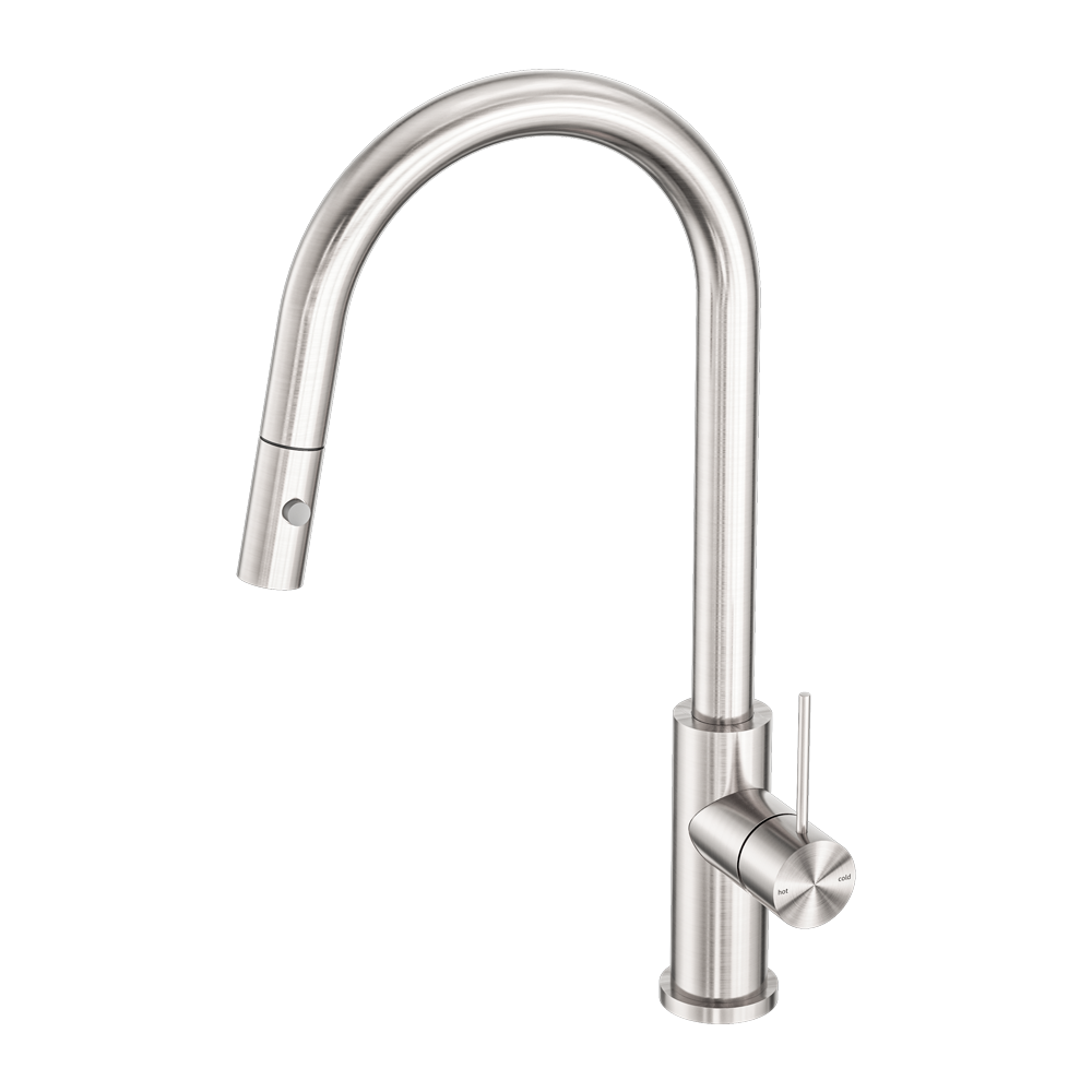 MECCA PULL OUT SINK MIXER WITH VEGIE SPRAY FUNCTION BRUSHED NICKEL (NR221908BN)