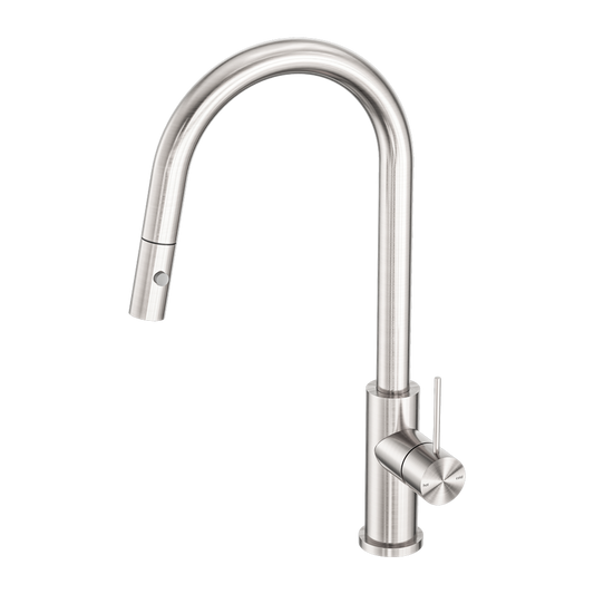 MECCA PULL OUT SINK MIXER WITH VEGIE SPRAY FUNCTION BRUSHED NICKEL (NR221908BN)