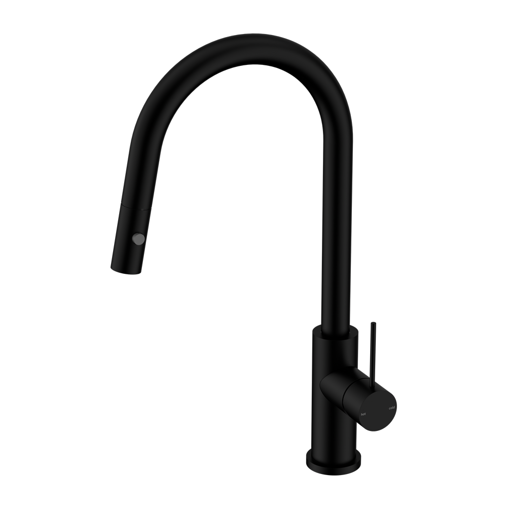 MECCA PULL OUT SINK MIXER WITH VEGIE SPRAY FUNCTION MATTE BLACK (NR221908MB)