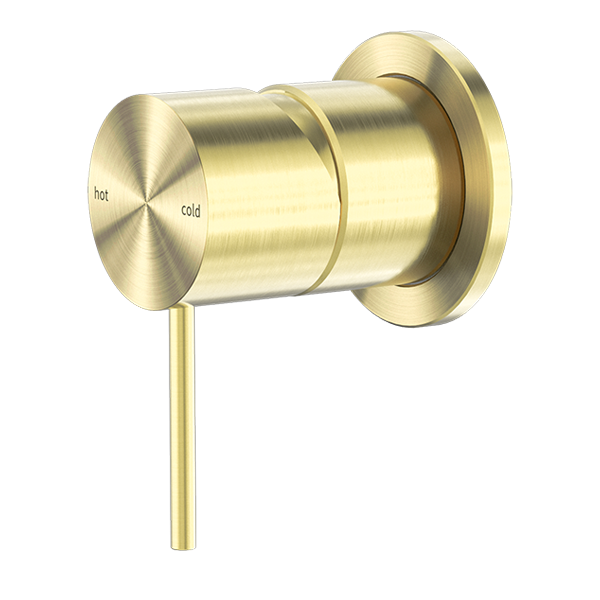 MECCA SHOWER MIXER 60MM PLATE BRUSHED GOLD (NR221911HBG)