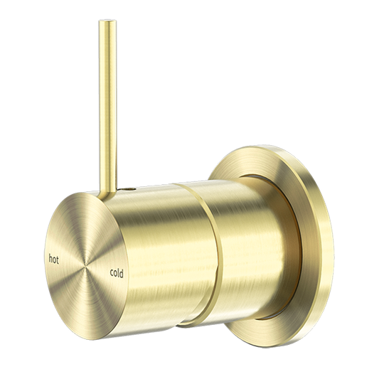 MECCA SHOWER MIXER 60MM HANDLE UP PLATE BRUSHED GOLD (NR221911JBG)