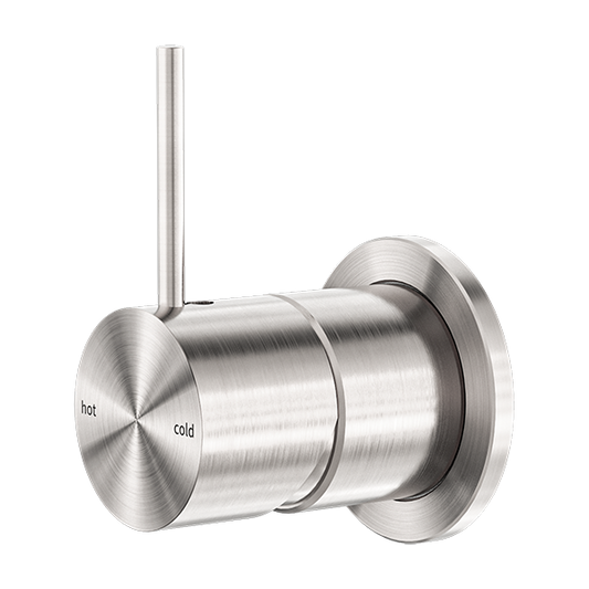 MECCA SHOWER MIXER 60MM HANDLE UP PLATE BRUSHED NICKEL (NR221911JBN)