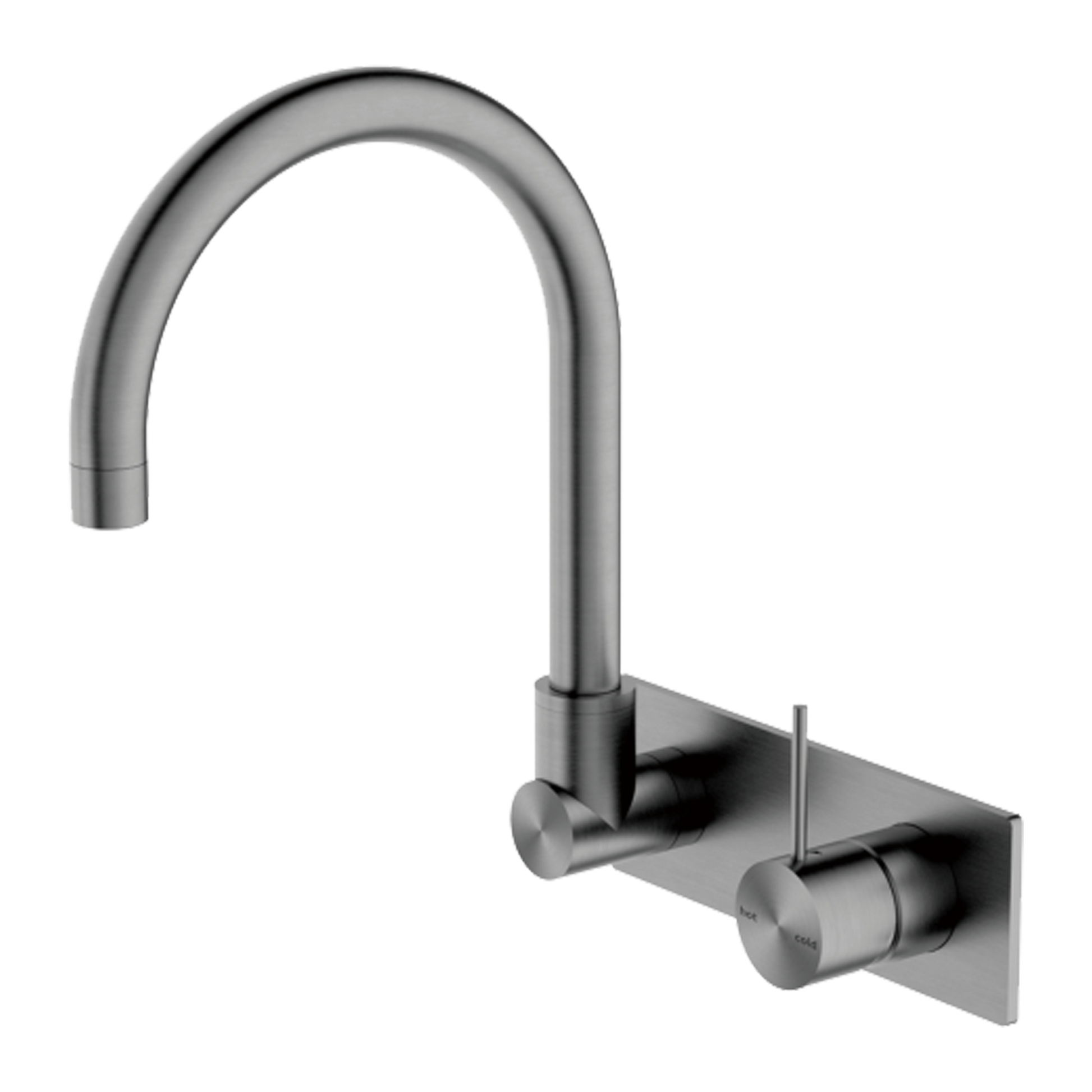 MECCA WALL BASIN/BATH MIXER SWIVEL SPOUT HANDLE UP GM (NR221909pGM)