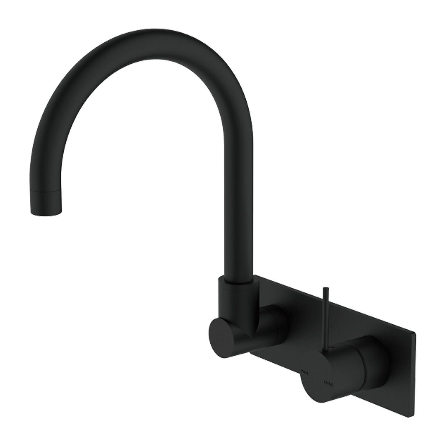 MECCA WALL BASIN/BATH MIXER SWIVEL SPOUT HANDLE UP MB (NR221909pMB)