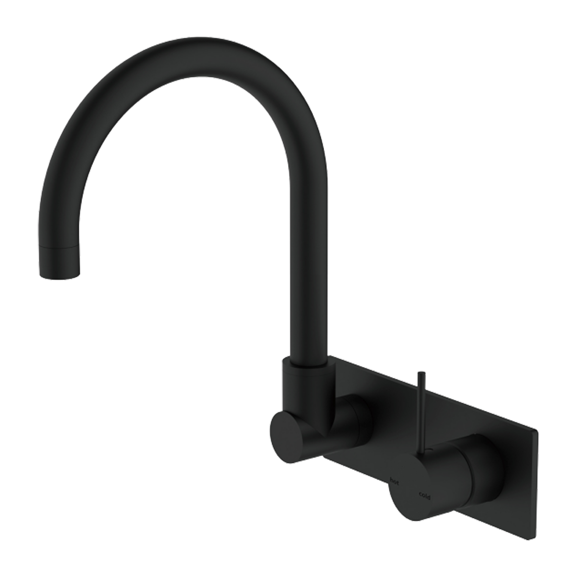 MECCA WALL BASIN/BATH MIXER SWIVEL SPOUT HANDLE UP MB (NR221909pMB)