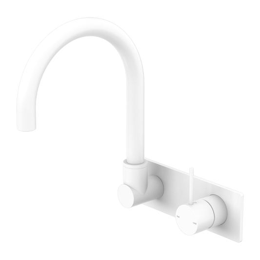 MECCA WALL BASIN/BATH MIXER SWIVEL SPOUT HANDLE UP MW (NR221909pMW)