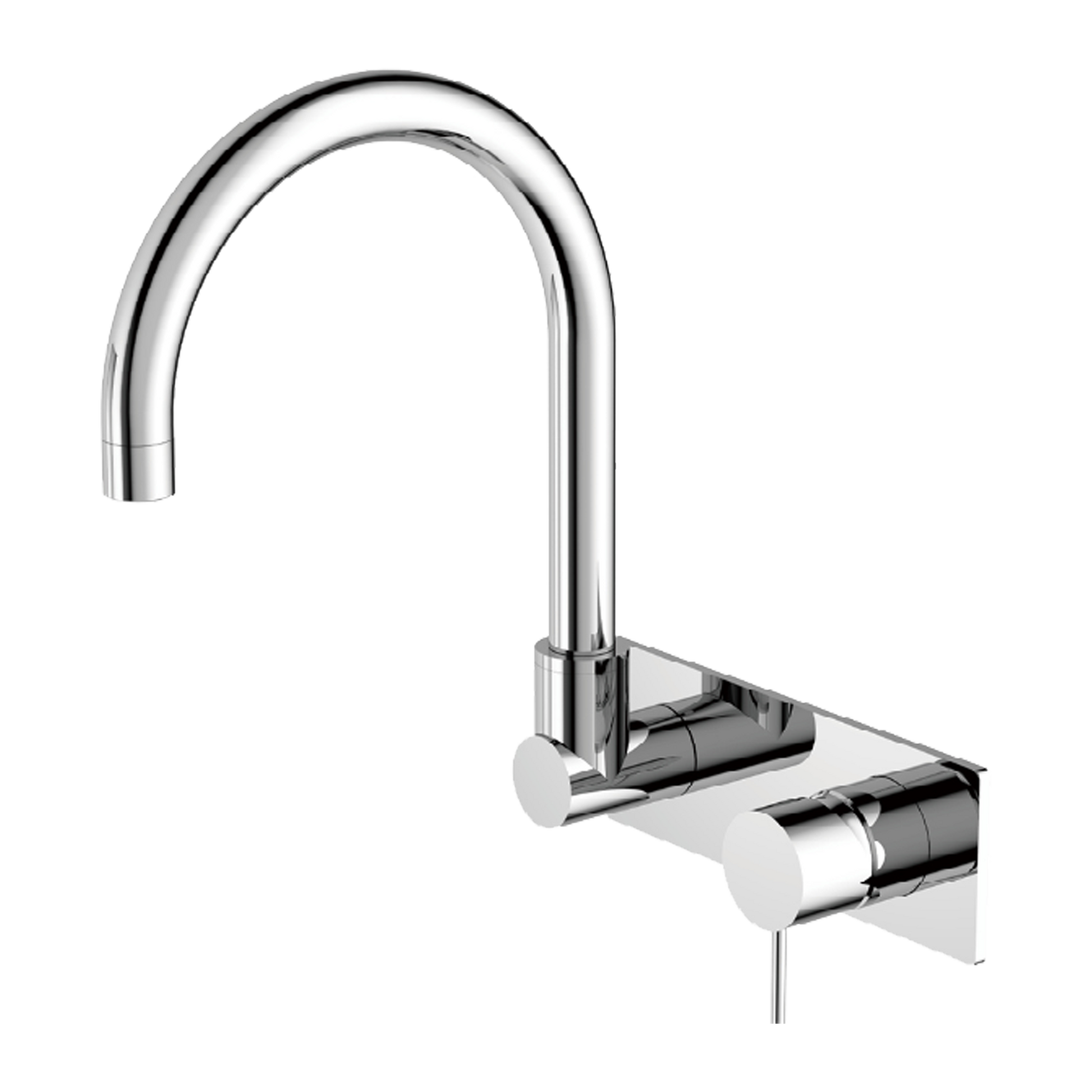 MECCA WALL BASIN/BATH MIXER SWIVEL SPOUT CH (NR221909qCH)