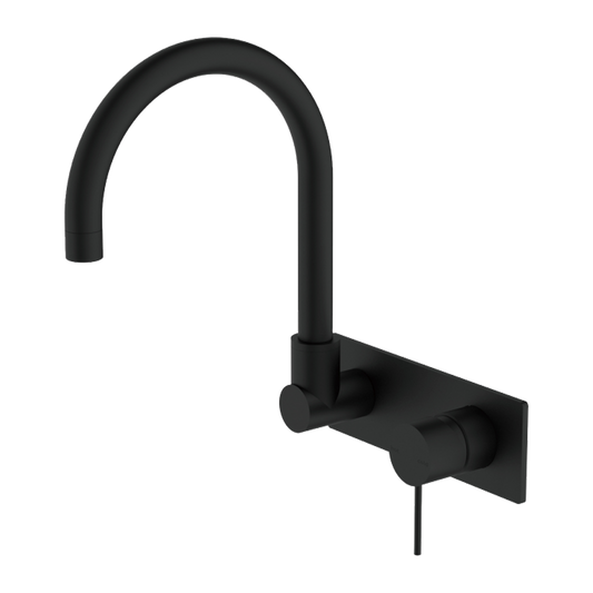 MECCA WALL BASIN/BATH MIXER SWIVEL SPOUT MB (NR221909qMB)