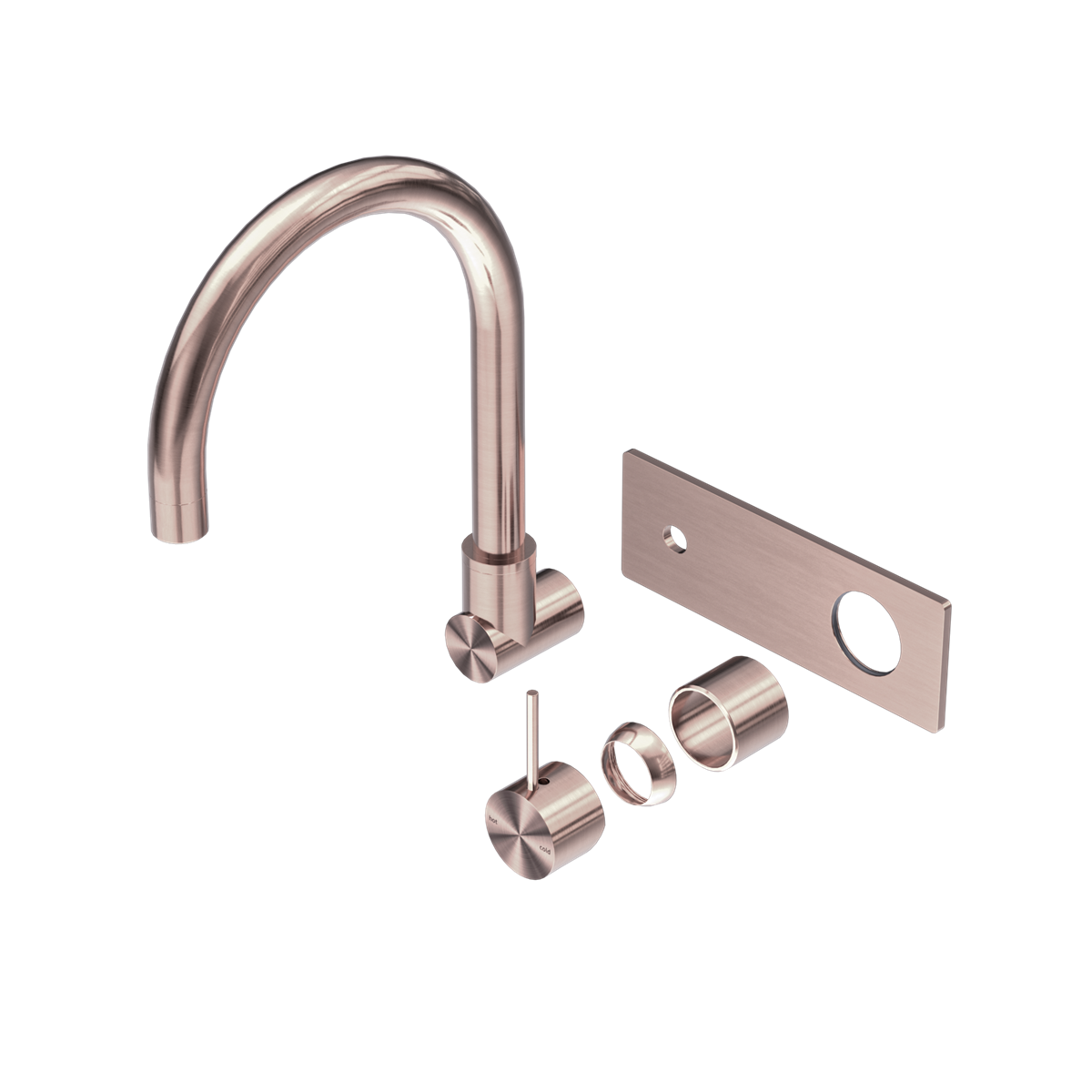 MECCA WALL BASIN/BATH MIXER SWIVEL SPOUT HANDLE UP TRIM KITS ONLY BRUSHED BRONZE (NR221910PTBZ)