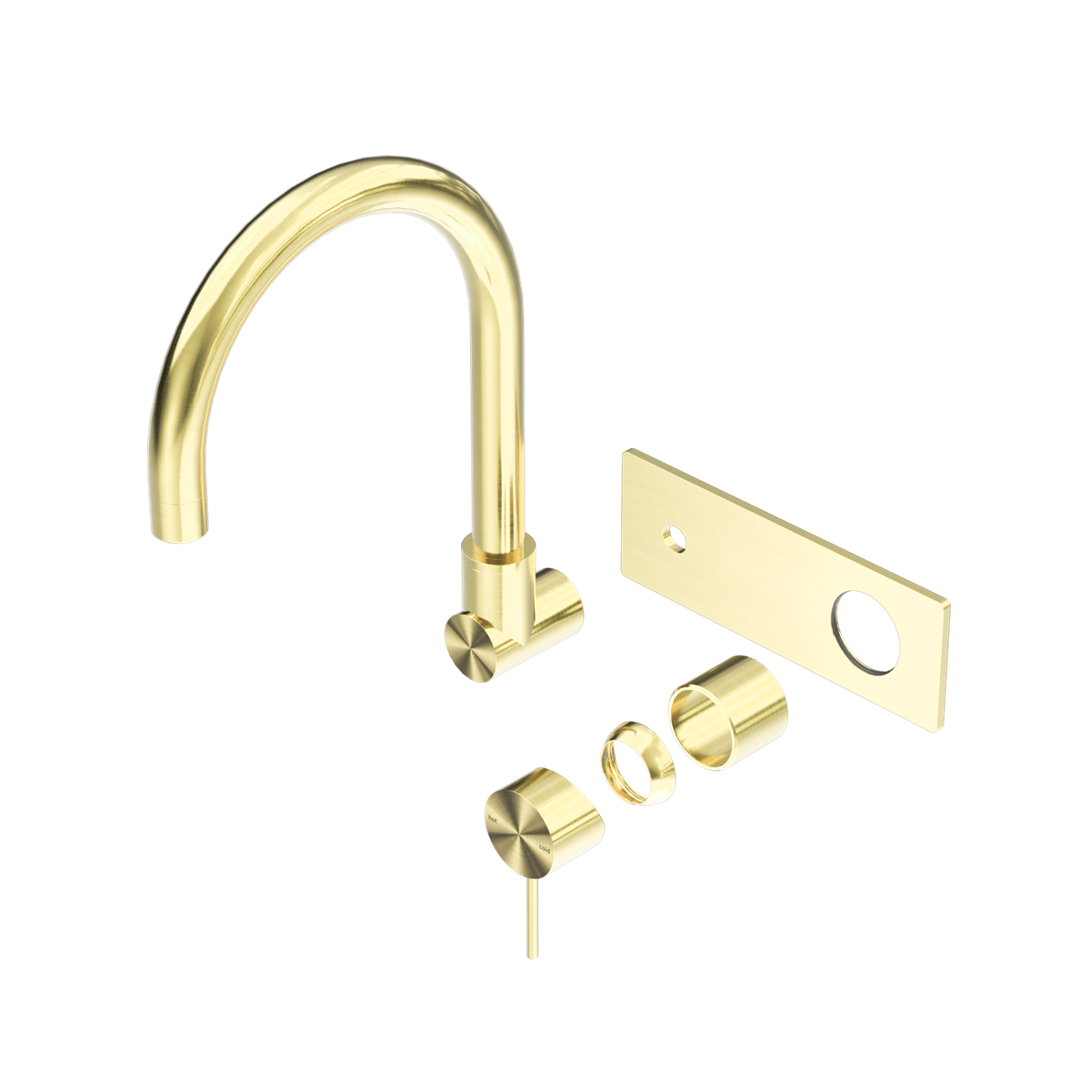 MECCA WALL BASIN/BATH MIXER SWIVEL SPOUT TRIM KITS ONLY BRUSHED GOLD (NR221910QTBG)