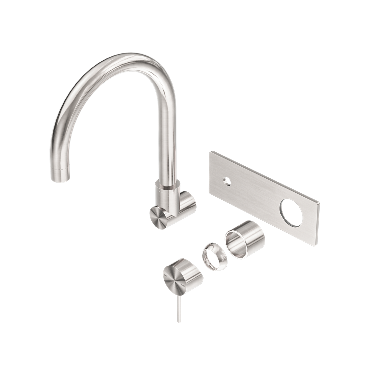 MECCA WALL BASIN/BATH MIXER SWIVEL SPOUT TRIM KITS ONLY BRUSHED NICKEL (NR221910QTBN)