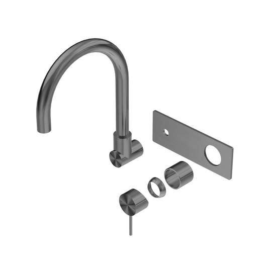 MECCA WALL BASIN/BATH MIXER SWIVEL SPOUT TRIM KITS ONLY GUN METAL (NR221910QTGM)