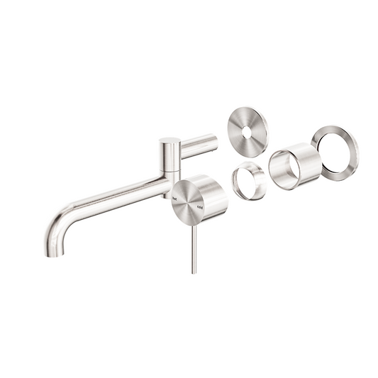 MECCA WALL BASIN/BATH MIXER SWIVEL SPOUT 225MM TRIM KITS ONLY BRUSHED NICKEL (NR221910RTBN)